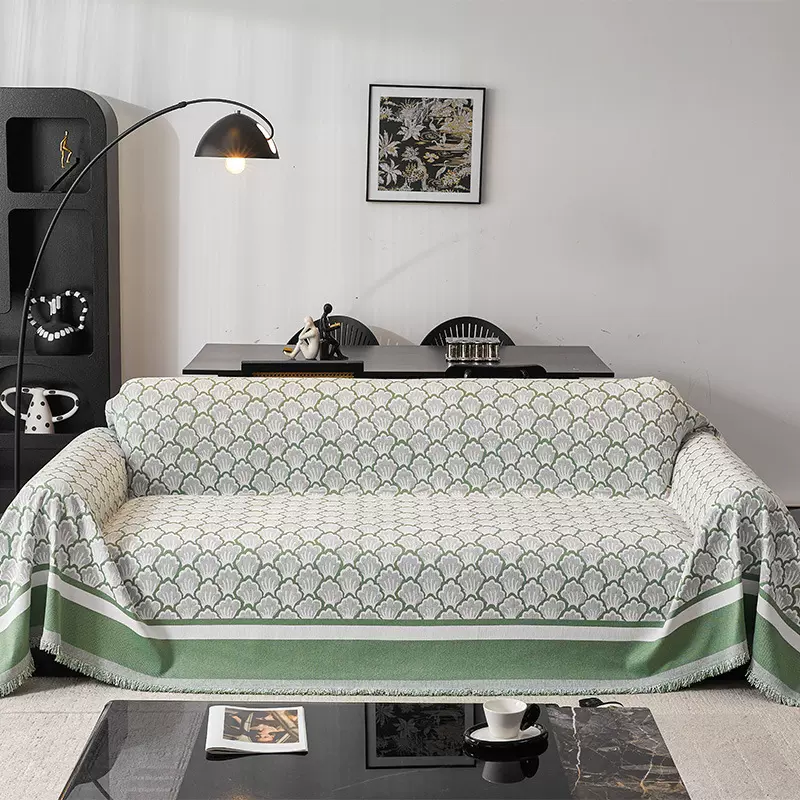 贝壳图案盖毯沙发巾盖布四季通用亲肤柔软防滑沙发套罩巾厂家批发