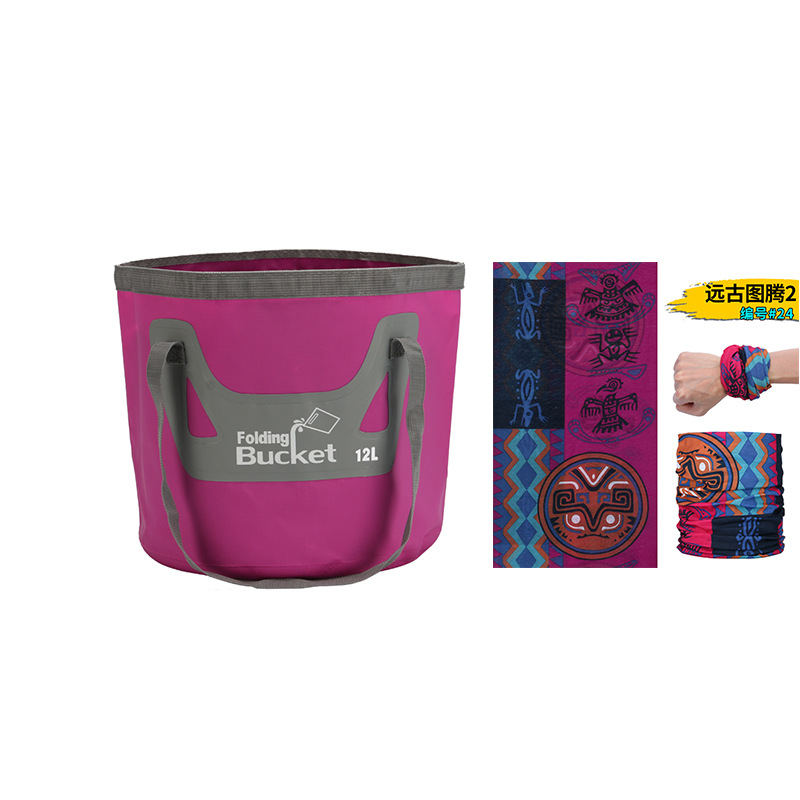 新型手提げ旅行袋釣り桶折り畳みバケツバッグ屋外便利旅行洗車バケツ屋外防水袋