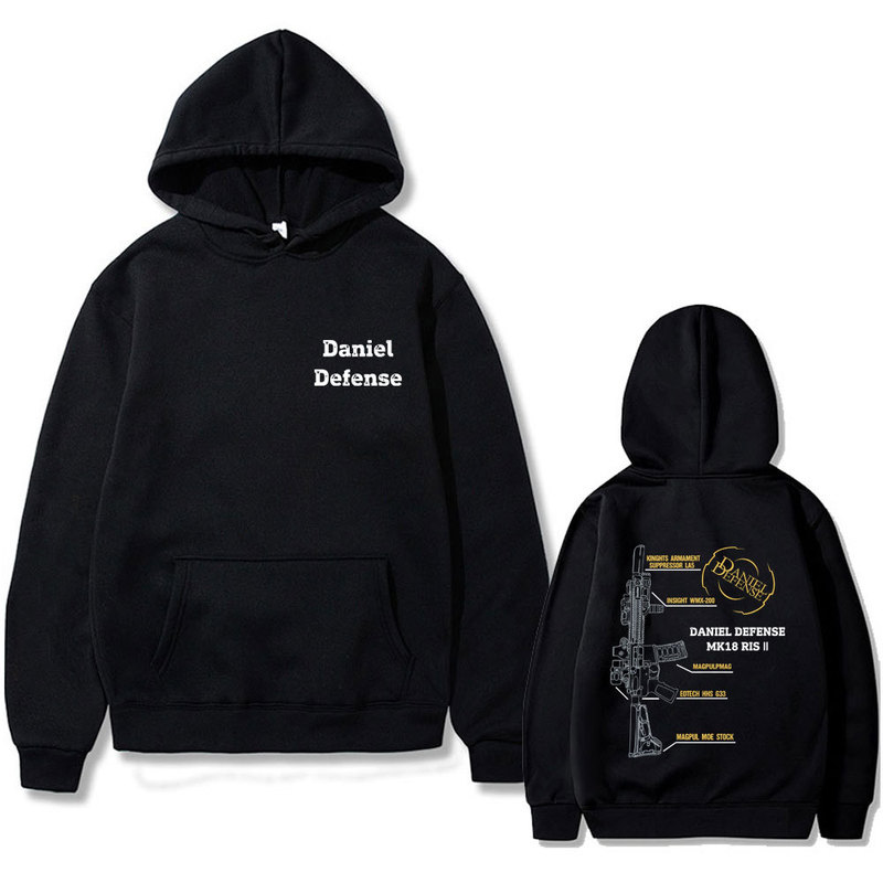 Daniel Defense Mk18 Graphic Hoodie Men's Fashion Casual Fleece Hooded Sportswear Men's and Women's Retro Super Daniel Defense Mk18 Graphic Hoodie Men's Fashion Casual Fleece Hooded Sportswear Men's and Women's Retro Super