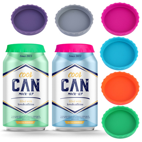 Wholesale silicone cola can pull-up lid beer soda cover
