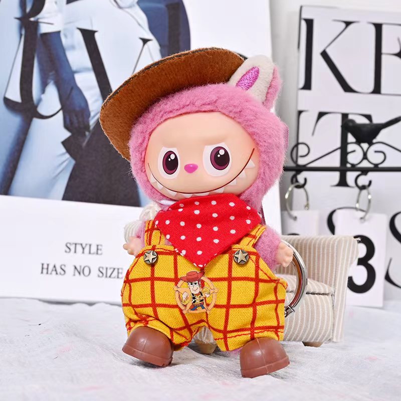 4.0 Heart Password Series Mini Pull Bubu Baby Clothes A-M Fourth Generation N-Z10Cm Pendant La Bubu Clothes