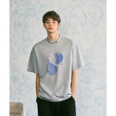 Lilbetterフルーツプリントゆるい半袖tシャツ2025夏カジュアル落肩五分袖男女同柄tシャツ