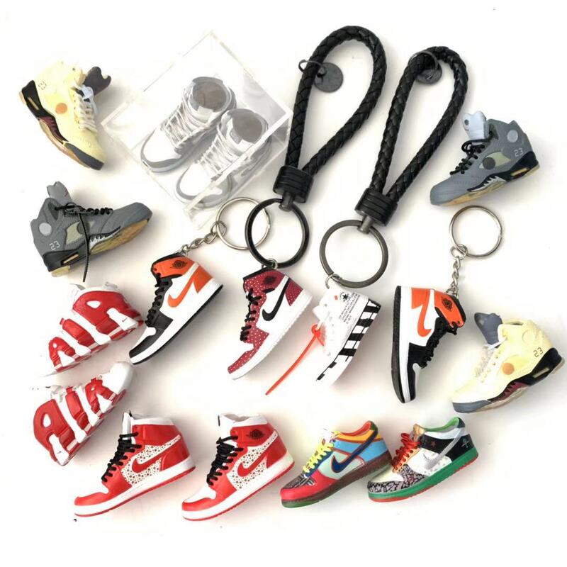 AJ key chain key chain 3D three-dimensional shoe model Foreign trade bag pendant Jordan basketball shoes DIY creative couple