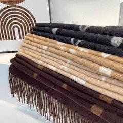 両面ウールカシミヤスカーフレディース高級感秋冬老花アルファベットショール