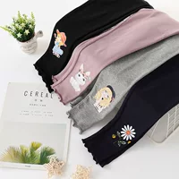 Хлопковые тонкие осенние л leggings, детские весенние брюки для девочек, западный стиль, детская одежда