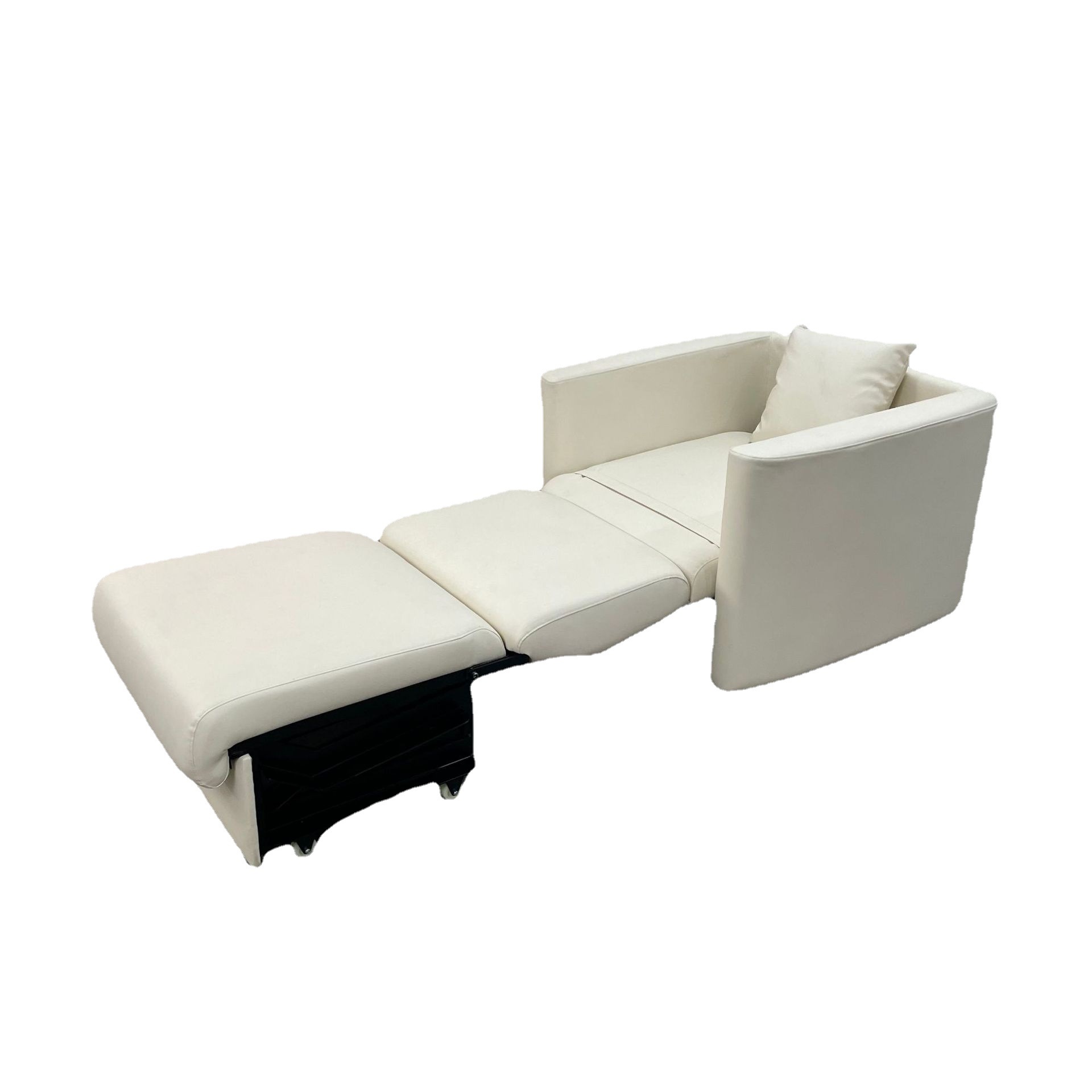 Almacenamiento plegable multifuncional de una sola persona balcón sofá cama de almuerzo tecnología tela de cuero silla de acompañamiento médico