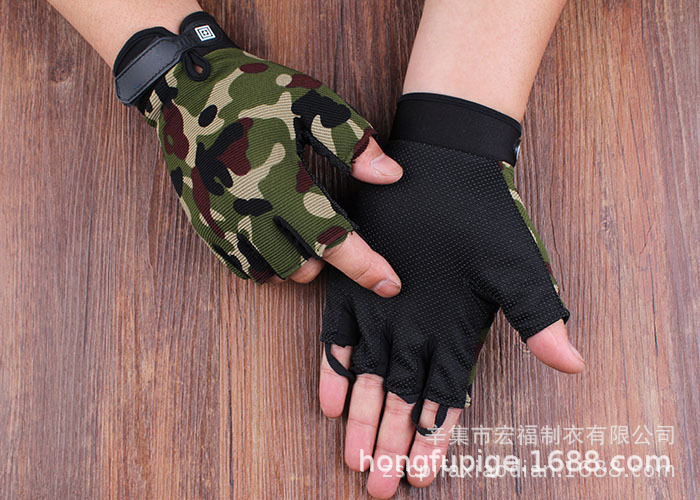 Primavera y verano guantes de equitación al aire libre de conducción delgada sombrilla táctica hombres y mujeres 51 fitness deportes medio dedo guantes