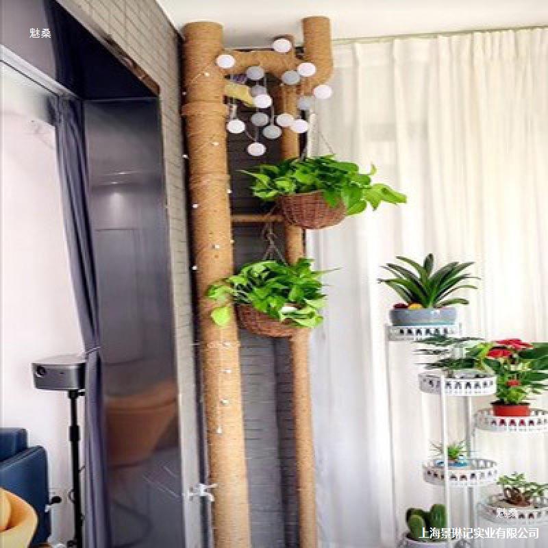 空调管子装饰遮挡下水管道改造美化水管遮丑创意diy麻绳包空调管