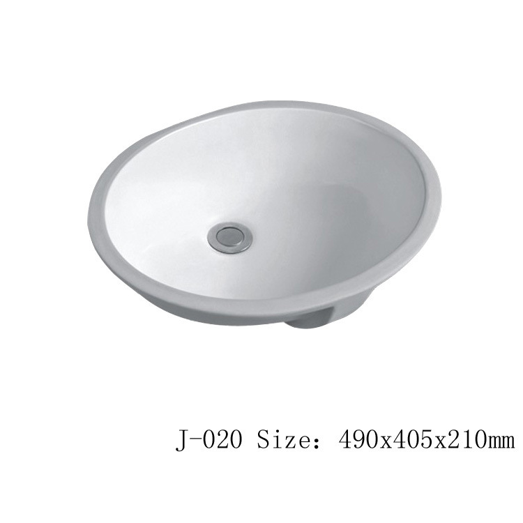 Cerámica lavabo debajo de la mesa incrustado lavabo de cerámica de hotel de alojamiento en casa lavabo de lavado de mano lavabo doméstico lavabo único hogar