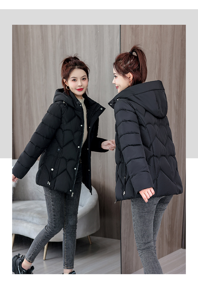 New Short Edition 2024 Korean Version Loose Cotton Jacket Thickened Warm Versatile Women's Coat Down jacket_voghion.com