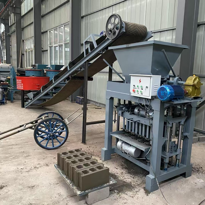 4-35 Semi-Automatic No-Burning Cement Brick Production Line, Hollow Brick Making Machine, Brick Machinery Equipment