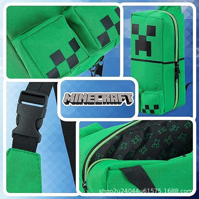 Minecraft-периферия сумка через плечо в виде серого волка мультяшная кукла с одиночной ручкой
