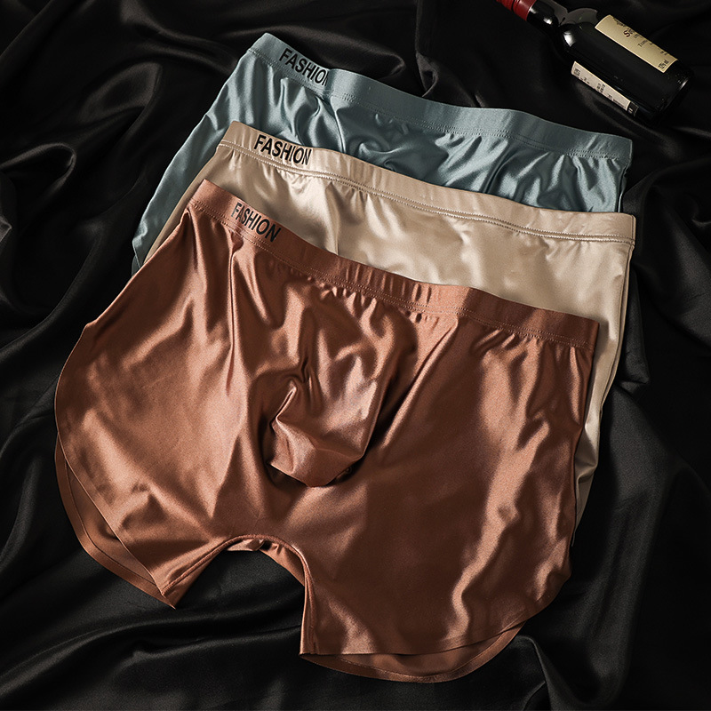 Pantalones de seda de hielo, pantalones cortos de ángulo plano antibacterianos de alta calidad, pantalones de cuatro ángulos para hombres, pantalones para hombres, pantalones para hombres