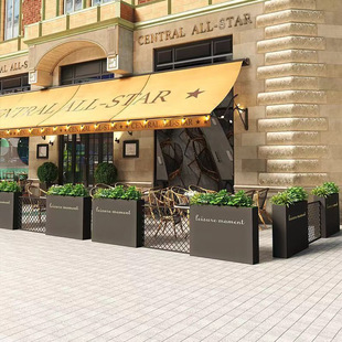 Flower Box Outdoor Stainless Steel Combination Fence Partition Outdoor Combination Flower Trough Outdoor Municipal Commercial Street Square Flower Pot