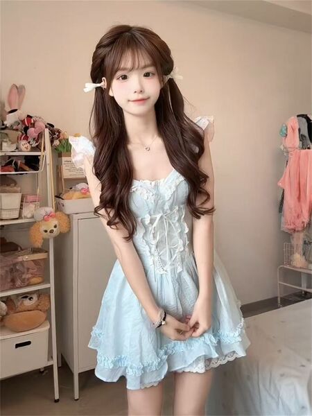 Cute blue lace dress