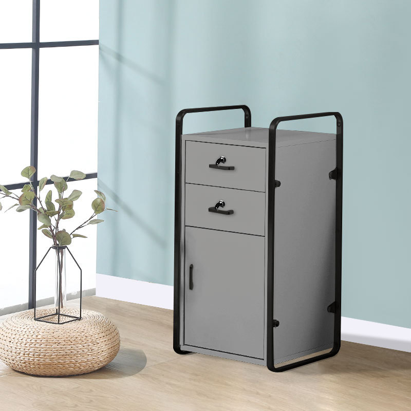 2024 새로운 스타일 블랙 프레임 라이트 그레이 캐비닛