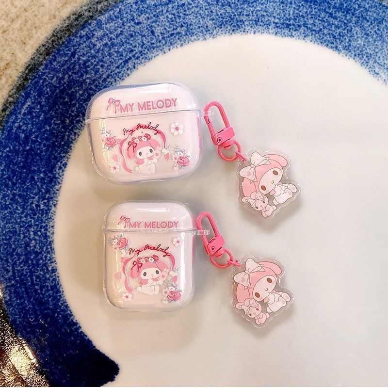 Flores Melody para Apple Airpods 4 generación de estuche Bluetooth Airpod Pro 3 / 2 auriculares 5 generación