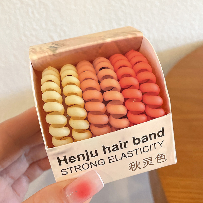 Color helado simple elegante de alta moda elástica línea telefónica anillo de pelo tocado Cola de Caballo lazo durable cuerda de pelo accesorios para el cabello