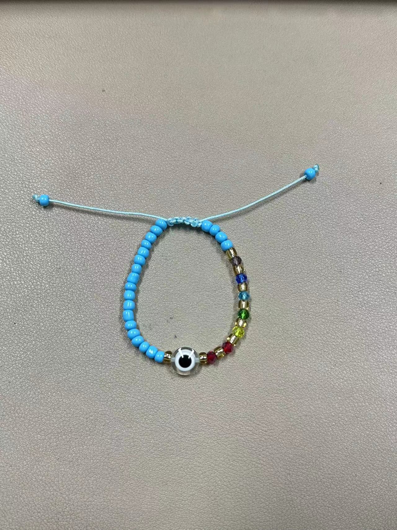 Lucky Evil Eye Red String Bracelet,Handmade Protection Jewelry.Ward Off Evil & Negative Energy,bless You With Safety & Good Luck.Adjustable,minimalist_voghion.com