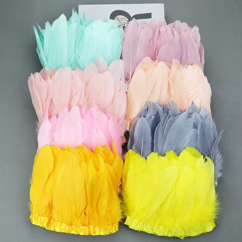 厂家定制鹅毛大飘布条diy服装辅料手工工艺品舞台服装道具装饰