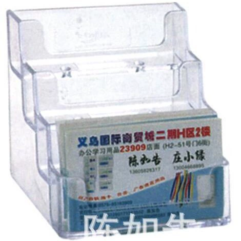 Органический Ультра-Прозрачный Держатель Визитной Карточки Четыре Сетки Стойка Дисплея Визитной Карточки 4-Сетки Чехол Визитная Карточка Стойка Визитной Карточки