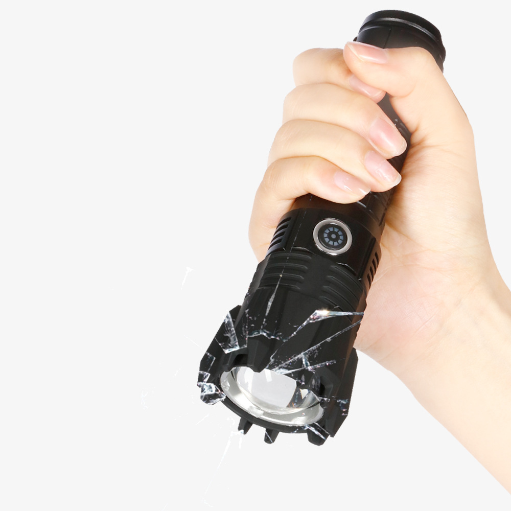 Transfronteriza nueva iluminación al aire libre impermeable fuerte luz P50 portátil de largo alcance de emergencia multifunción LED linterna recargable