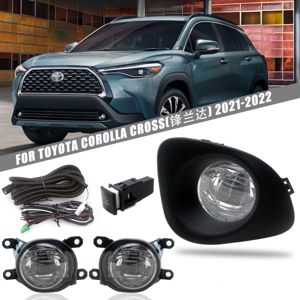 Aplicable a Toyota 21 / 22 nuevo conjunto de lámpara de niebla LED frontal, luz de conducción diurna y luz de barra delantera