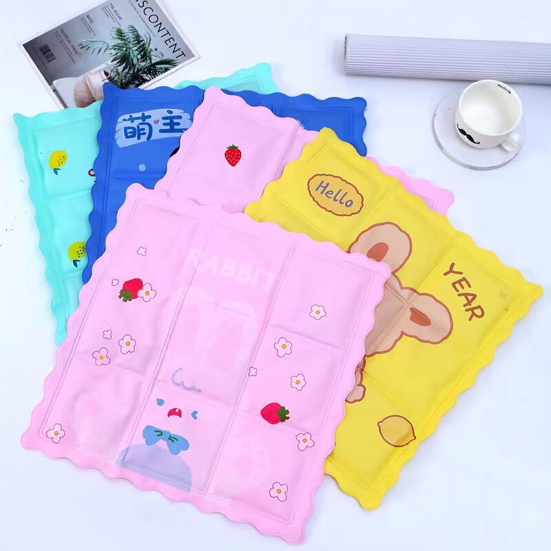 Summer Ice Pad Cute Cartoon Car Seat Cushion Water-Free Student Laptop Cooling Pet Mat Mattress