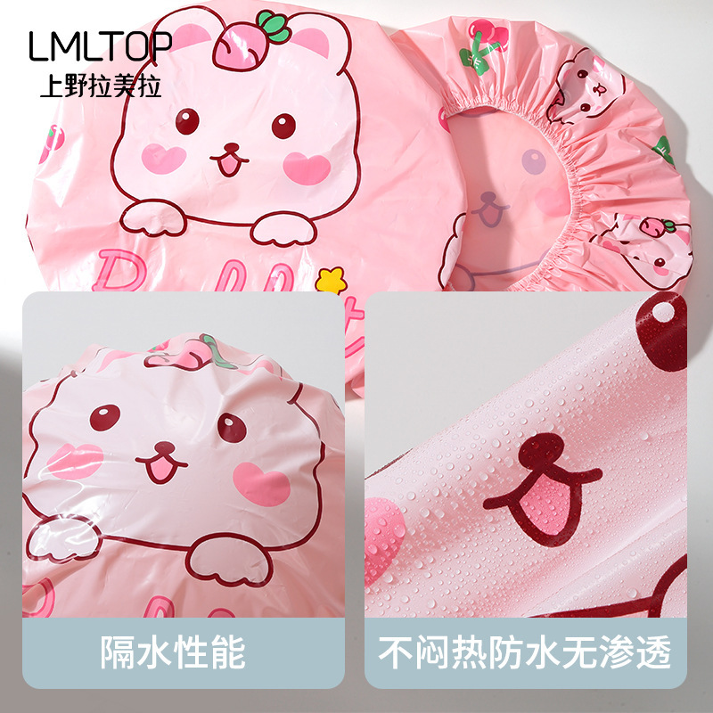 LMLTOP dibujos animados lindos gorra de baño impermeable a prueba de polvo a prueba de aceite cubierta de cigarrillo gruesa gorra de baño SY809