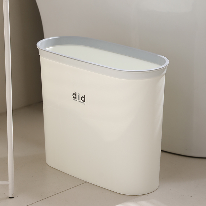 L-clip slit trash can household living room kitchen narrow slit plastic tube bathroom uncovered rectangular narrow long paper T
