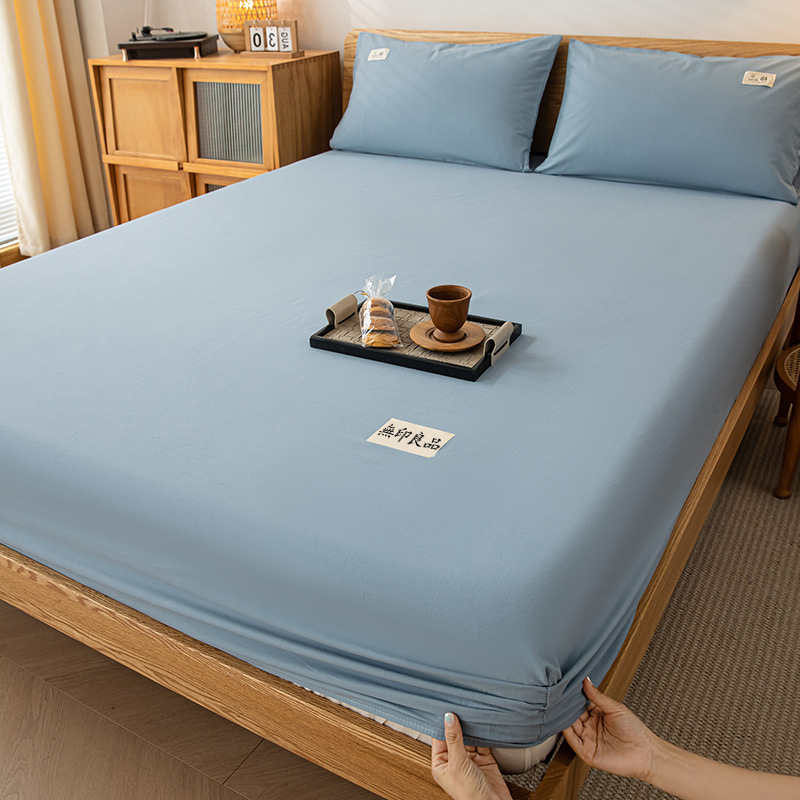 2025 nueva sábana de algodón cómoda y cepillada otoño e invierno funda protectora de colchón de algodón de una sola pieza funda de cama de sábana