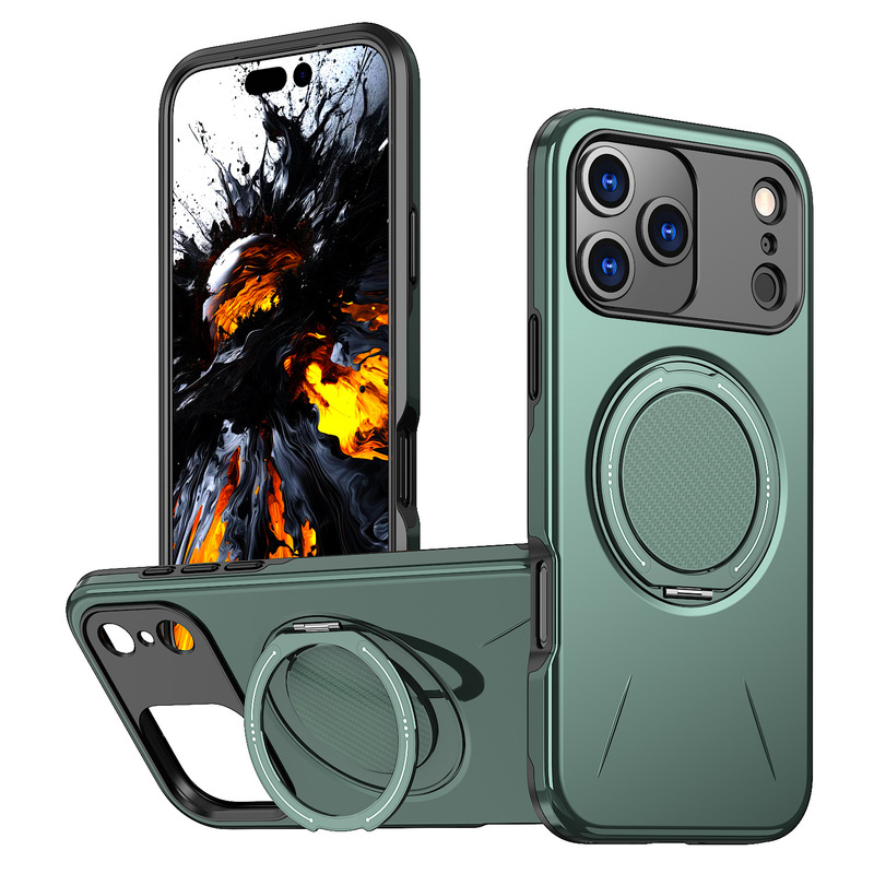 适用iPhone17Promax手机壳旋转阻尼磁吸支架苹果16Pro壳派保护套|undefined