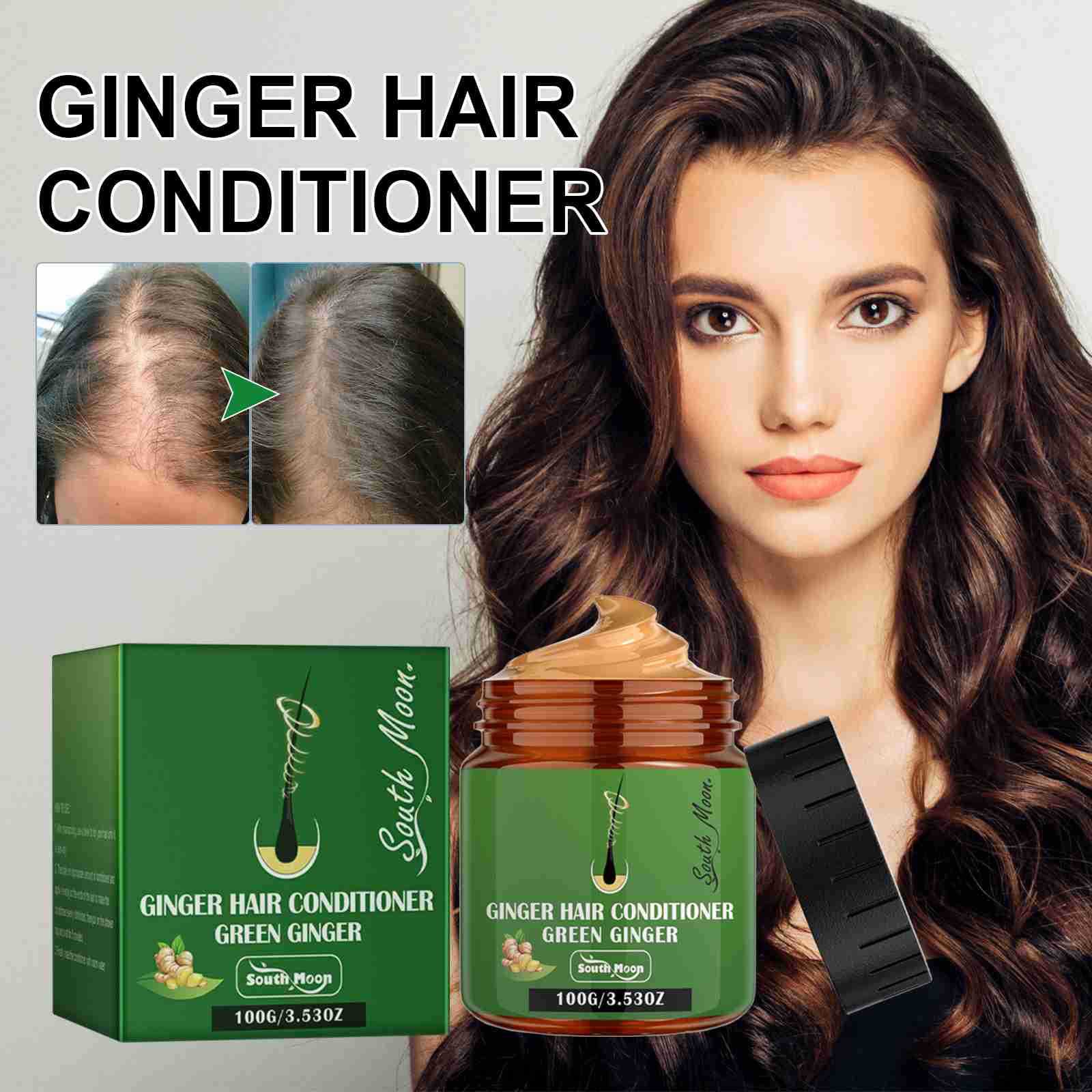 South Moon Ginger Conditioner Atjauno sausus un lūstošus matus Dziļi mitrinošs un izlīdzinošs kondicionieris_voghion.com