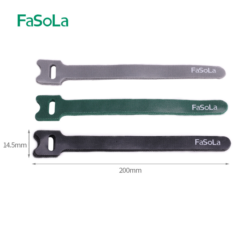 FaSoLa back-to-back Velcro cable tie ordenador acabado auto-adhesivo del centro de datos del cable hebilla vinculante