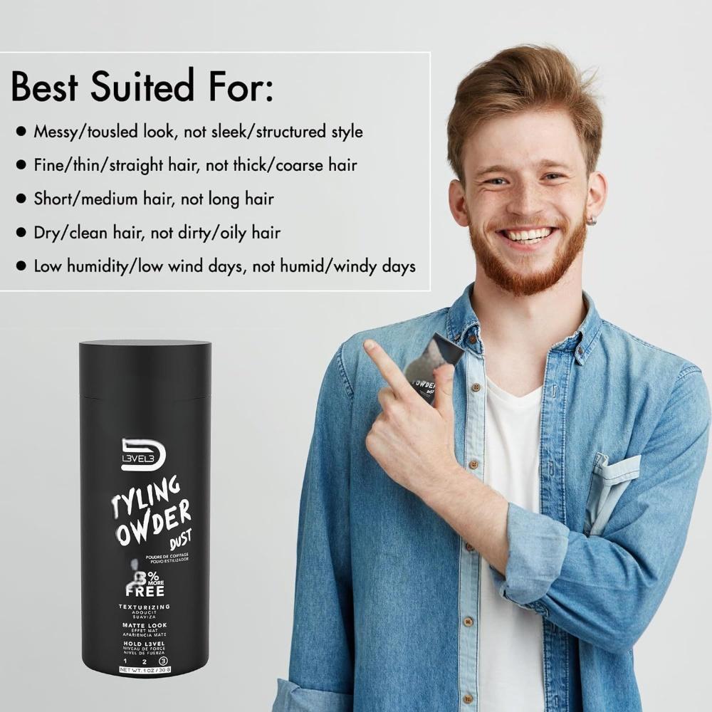 Productos explosivos transfronterizos Amazon L33 grado de estilo de cabello en polvo de estilo fuerte para hombres, fácil de aplicar sin aceite