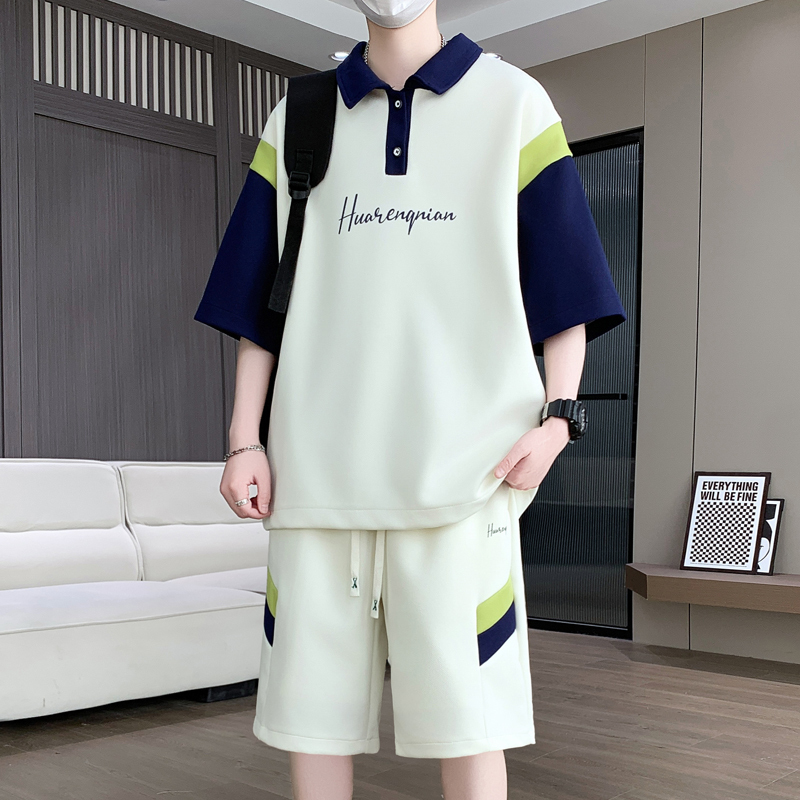 Youth Short-Sleeved T-Shirt Boy High School Junior High School Student Ice Silk Polo Shirt Big Children Summer Casual Sports Suit Youth Short-Sleeved T-Shirt Boy High School Junior High School Student Ice Silk Polo Shirt Big Children Summer Casual Sports Suit