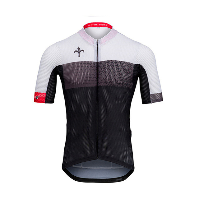 Wiliervintage Men's Short-Sleeved Spring and Summer New Cycling Jersey Tops Breathable Sun Protection