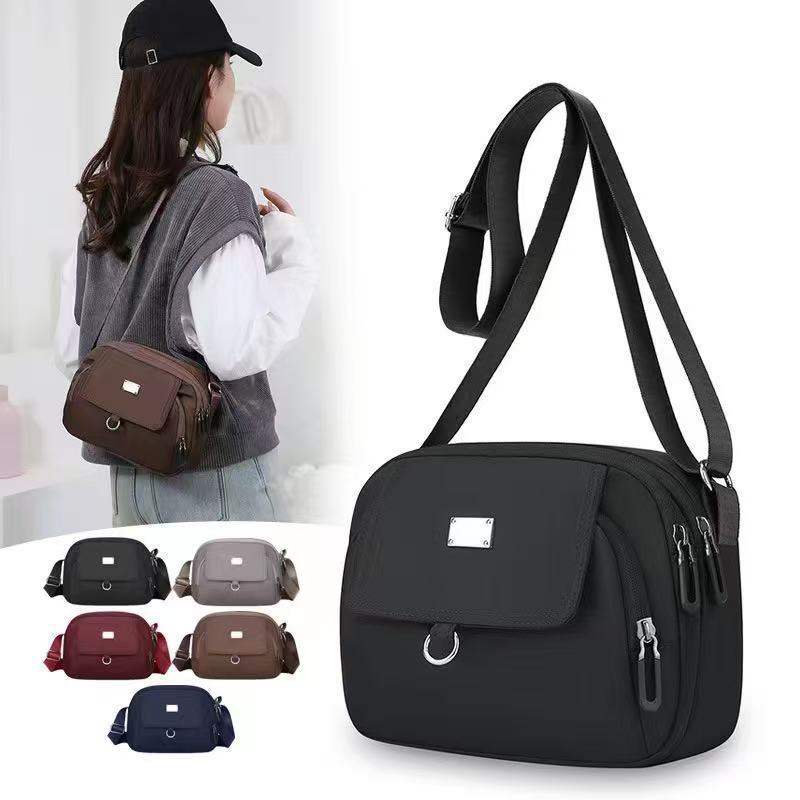 New Women's Crossbody Bag Nylon Small Square Bag Mom Multi-Layer Business Wallet Shoulder Chest Bag Crossbody Bag Cross-Border Foreign Trade New Women's Crossbody Bag Nylon Small Square Bag Mom Multi-Layer Business Wallet Shoulder Chest Bag Crossbody Bag Cross-Border Foreign Trade