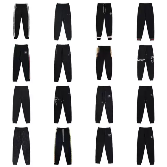 25 Autumn/Winter Cross-Border Classic Jiijia Gu Letter Jogger Pants Unisex Collection Trendy Brand Casual Versatile
