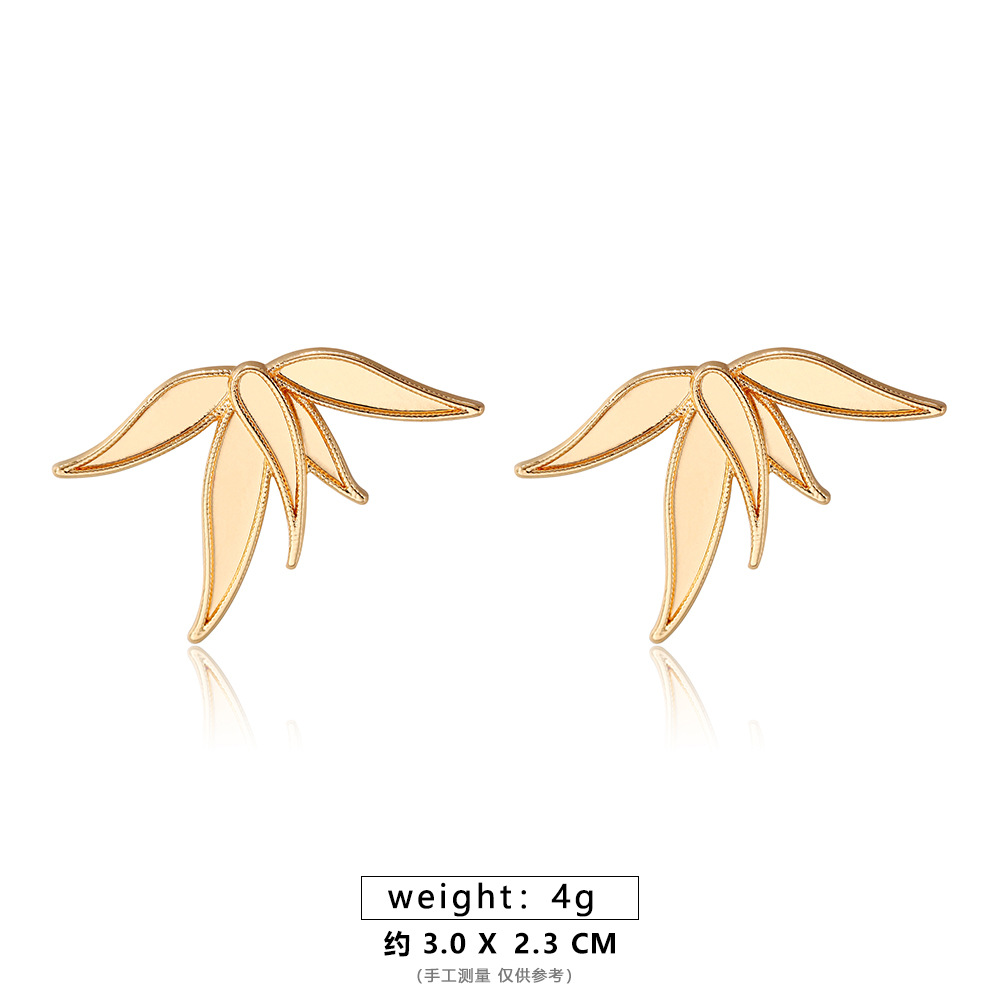 ALEH048-A Golden Bamboo Earrings
