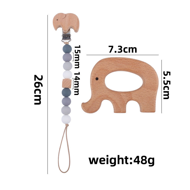 Nuevo bebé calmante silicona chupete cadena teether traje Bebé haya animal chupete clip juguete mordedor