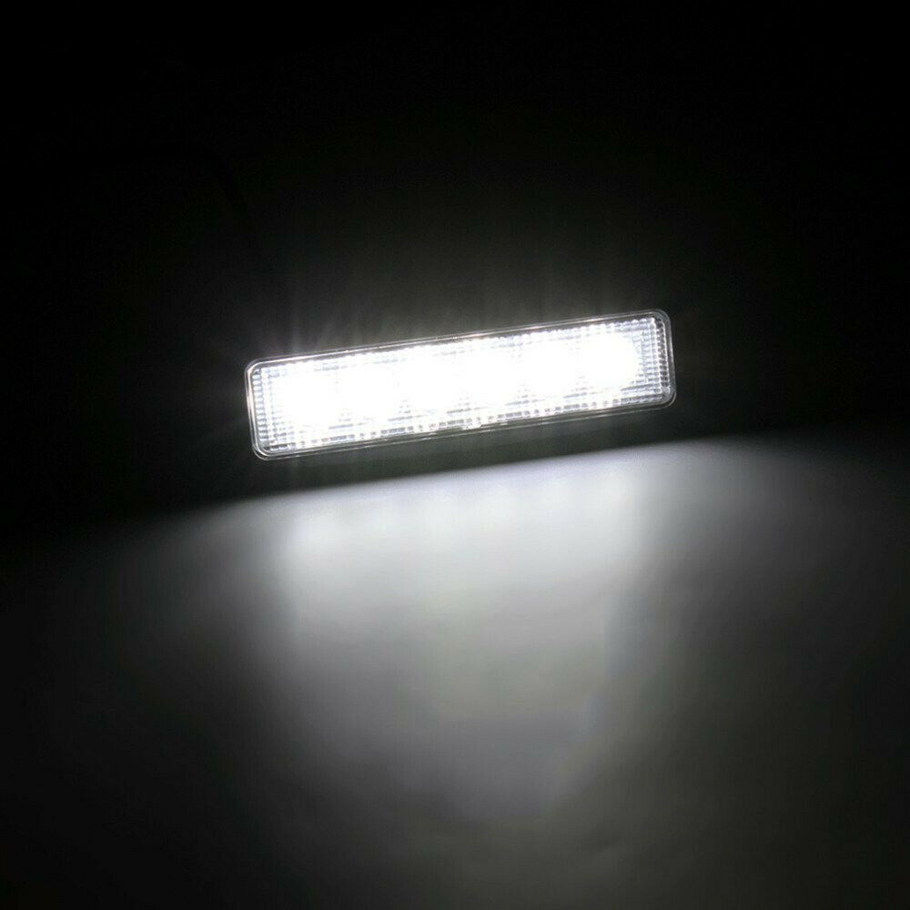 Luz de trabajo de automóvil 18W luces de trabajo todoterreno luces de techo luces auxiliares 6LED luz blanca