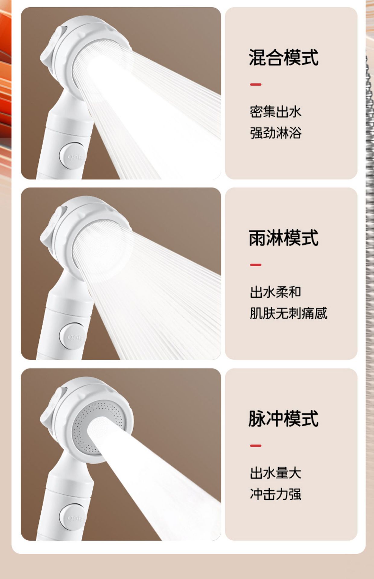 Pressurized filtration shower head, water heater, water purifier, household chlorine-removing, antibacterial, skin-beautifying, Thailand travel, bathing shower head undefined