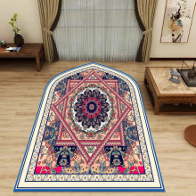 跨境亚马逊可折叠可水洗客厅天鹅绒地毯民族风防滑垫加厚流苏地垫