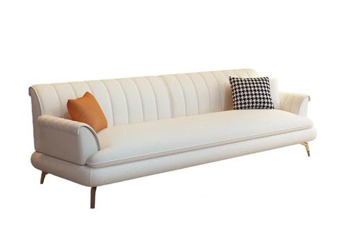 Tech fabric sofa living room small apartment luxurious modern office reception dual three-person latex fabric sofa straight row