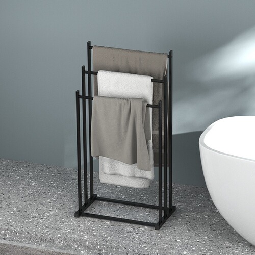 Vertical bathroom towel rack multi-layer hanging bar bathroom multifunctional towel bar home bath towel storage shelf