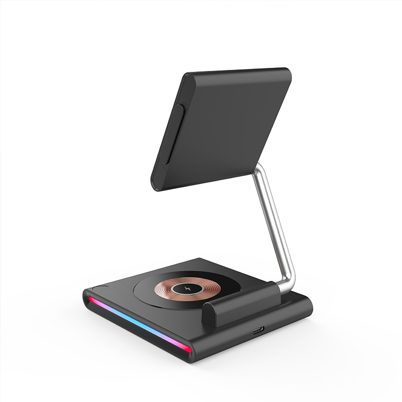 Cargador inalámbrico 3 en 1 – base magnética 15W para móvil, auriculares y reloj