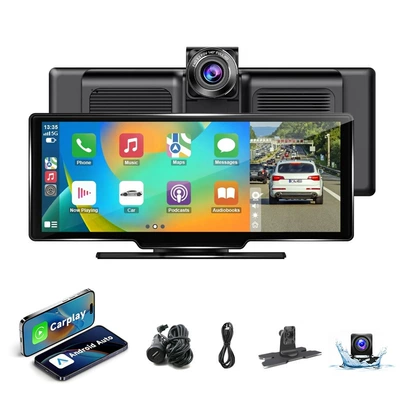 Cross-Border 10.26inch Carplay Navigation 4K Recorder Front and Rear Dual Recording Reversing Image Projection Auto Portable Screen