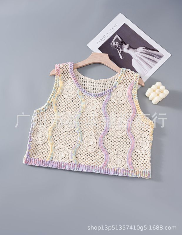 エスニック風ベスト、刺繍レイヤード、ベスト、アーティスティックショートジャケット、タッセルベスト、レトロ|undefined