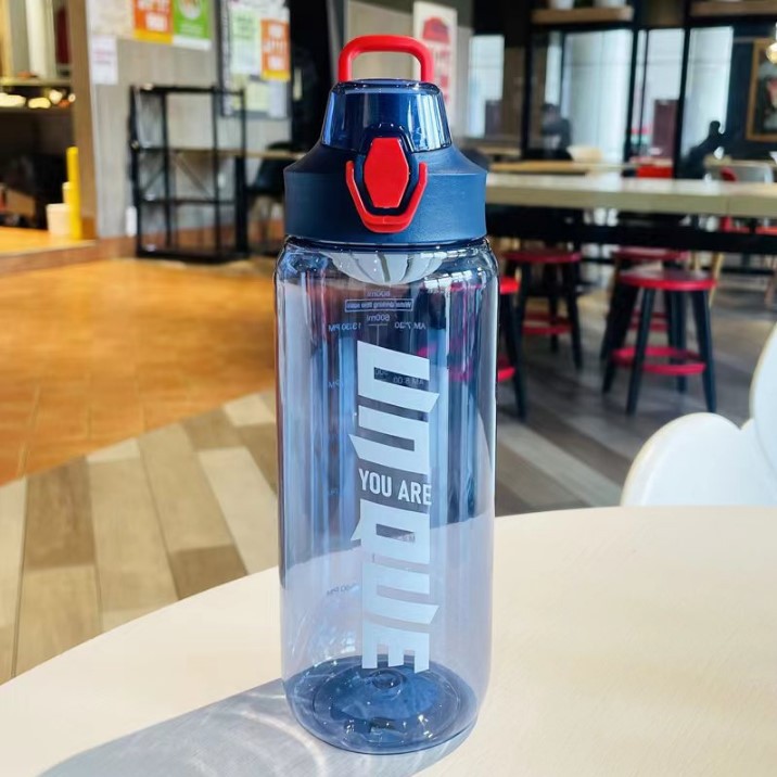 Xinbedi nuevos deportes taza de agua de plástico 800ml de gran capacidad estudiantes masculinos y femeninos de fitness portátil taza al aire libre